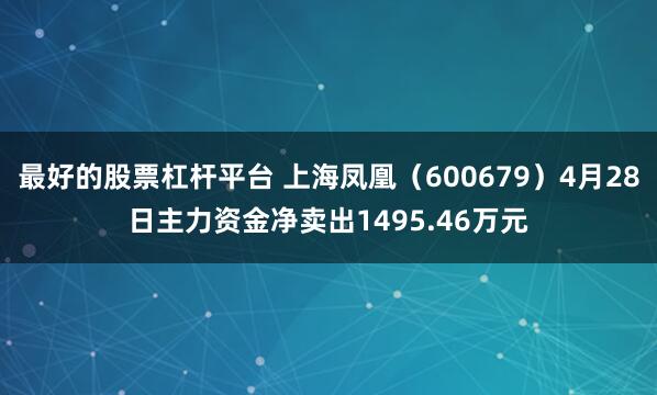 最好的股票杠杆平台 上海凤凰（600679）4月28日主力资金净卖出1495.46万元