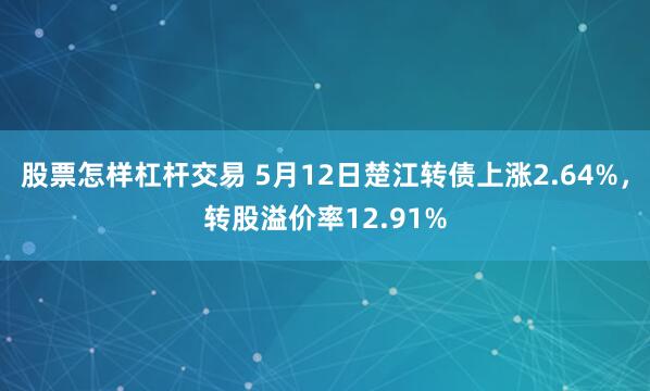 股票怎样杠杆交易 5月12日楚江转债上涨2.64%，转股溢价率12.91%