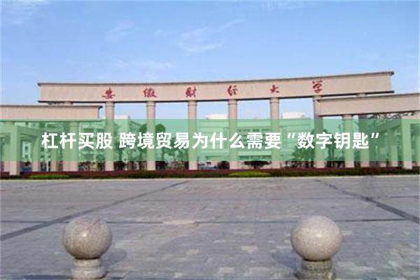 杠杆买股 跨境贸易为什么需要“数字钥匙”
