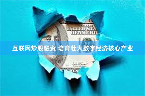 互联网炒股融资 培育壮大数字经济核心产业