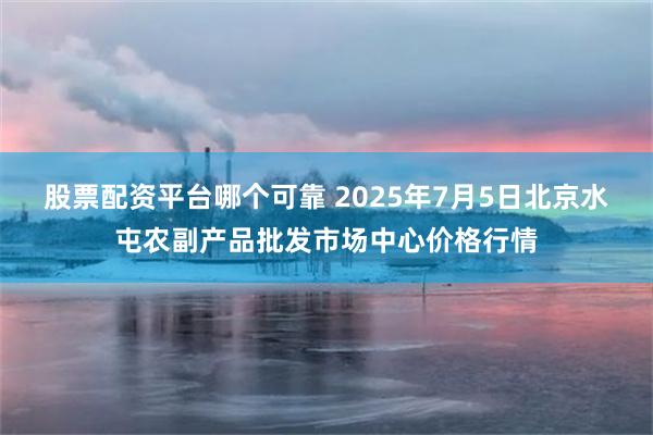 股票配资平台哪个可靠 2025年7月5日北京水屯农副产品批发市场中心价格行情