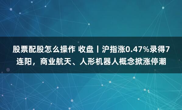 股票配股怎么操作 收盘丨沪指涨0.47%录得7连阳，商业航天、人形机器人概念掀涨停潮