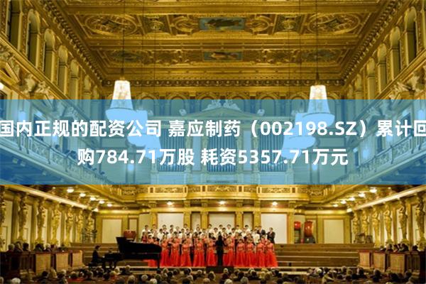 国内正规的配资公司 嘉应制药（002198.SZ）累计回购784.71万股 耗资5357.71万元