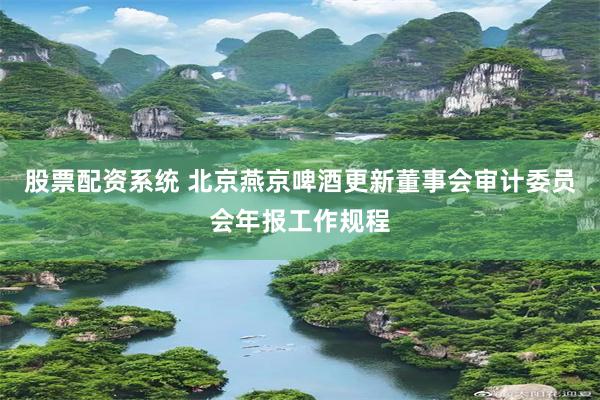 股票配资系统 北京燕京啤酒更新董事会审计委员会年报工作规程