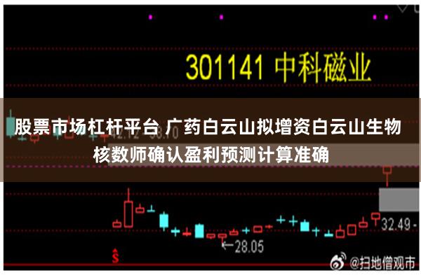 股票市场杠杆平台 广药白云山拟增资白云山生物 核数师确认盈利预测计算准确