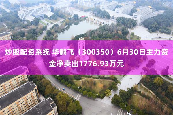 炒股配资系统 华鹏飞（300350）6月30日主力资金净卖出1776.93万元