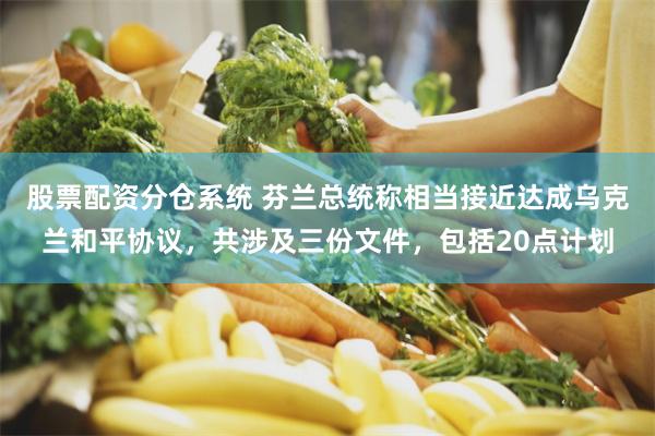 股票配资分仓系统 芬兰总统称相当接近达成乌克兰和平协议，共涉及三份文件，包括20点计划