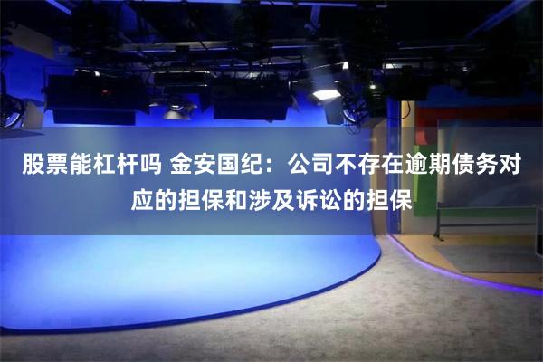 股票能杠杆吗 金安国纪：公司不存在逾期债务对应的担保和涉及诉讼的担保