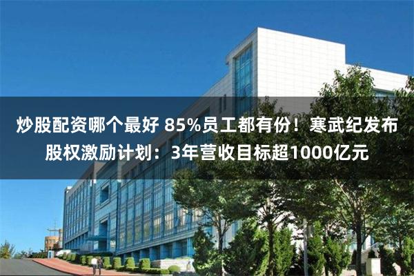 炒股配资哪个最好 85%员工都有份！寒武纪发布股权激励计划：3年营收目标超1000亿元