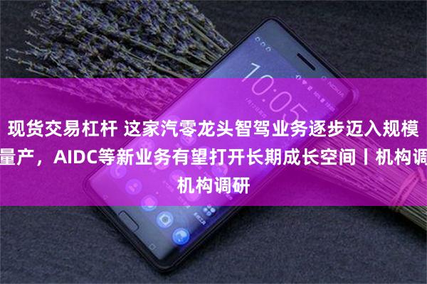 现货交易杠杆 这家汽零龙头智驾业务逐步迈入规模化量产，AIDC等新业务有望打开长期成长空间丨机构调研